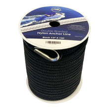 Load image into Gallery viewer, ACY Marine Double Braided Nylon Anchor Line with Stainless Trimble Black